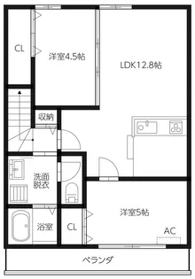 ピース・スクエア石井A【2階】の間取り