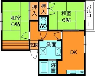 ファミール若草B【2階】の間取り