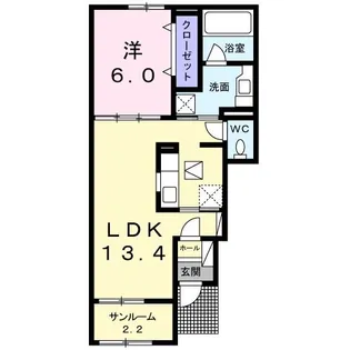 ヴィオーラ御園【1階】の間取り