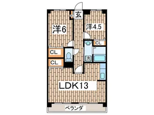 エステージ金沢文庫【3階】の間取り