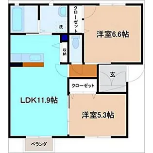 カサ フェンテ【2階】の間取り