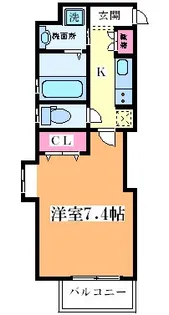 ウィング新北野【6階】の間取り