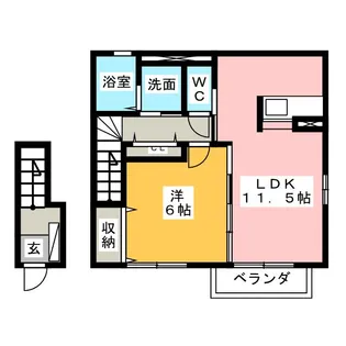 グランシャリオT【2階】の間取り