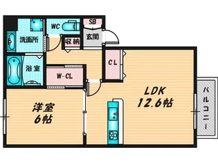 ラフィーネ徳庵【1階】の間取り