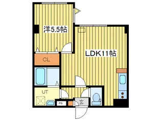 グラムール南平岸【3階】の間取り