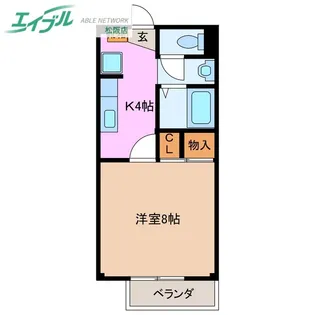 いざわリバーサイド【1階】の間取り