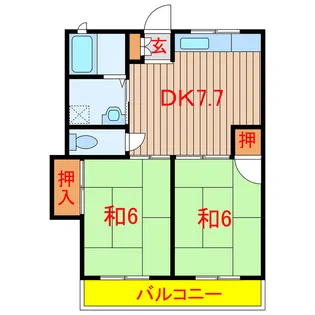 エクセル咲が丘【2階】の間取り
