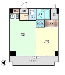 ダイアパレス白子第2【8階】の間取り