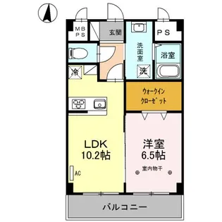 CREA元今泉【5階】の間取り