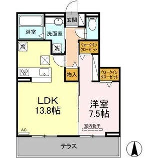 サニーヒルズ 梅が丘【1階】の間取り