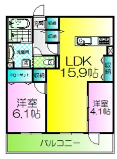 ムーラン ア ヴァンE棟【1階】の間取り