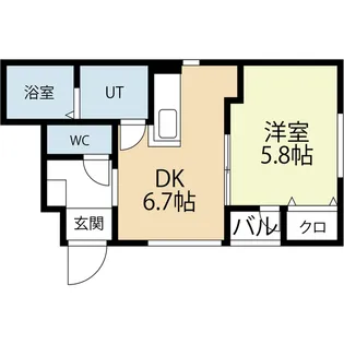 フォレスト・コオシ【1階】の間取り