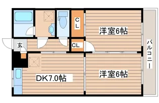 メゾン若林【2階】の間取り