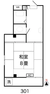 清風ハイツ【3階】の間取り
