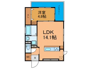 プレミールコート新橋町【2階】の間取り