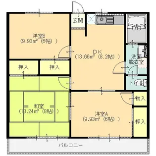パークサイドシティー 弐番館【2階】の間取り
