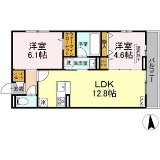 Green garden A棟【2階】の間取り