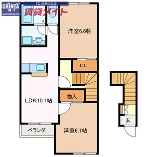 メリヴェール【2階】の間取り