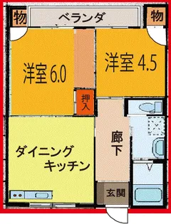 日の出コーポ【2階】の間取り