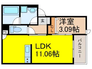 クレスコート【1階】の間取り