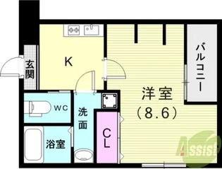 エヌエムサンカンテキャトフE棟【1階】の間取り