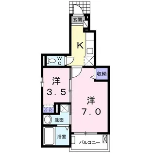 アニュ-グレイス新井薬師【1階】の間取り
