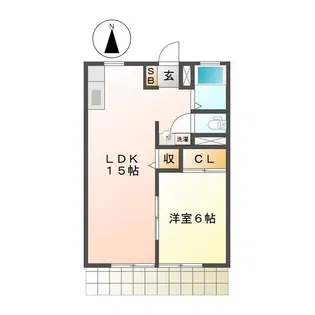 サンシティカネニ【1階】の間取り