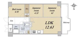ラポルテ西館【11階】の間取り