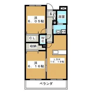 ウッドベルフィオーレ【1階】の間取り