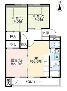 UR車返【2階】の間取り
