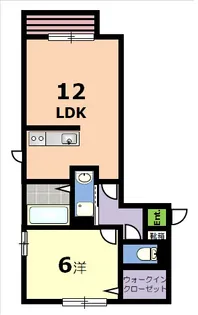 1LDKの間取り画像