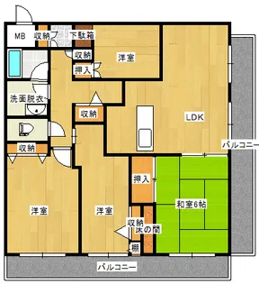 フクロク・ハイ・マンション3号館【11階】の間取り