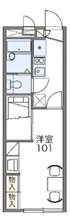 レオパレスクララII【2階】の間取り