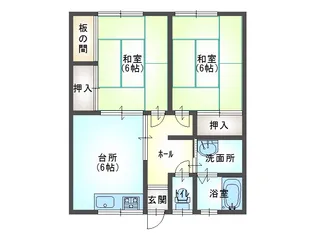 コーポ石橋【2階】の間取り
