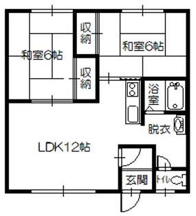 コーポエトワールC【1階】の間取り