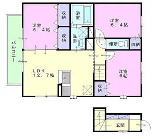 フィカーサ白楽町【2階】の間取り