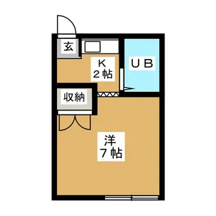 ヤナセコーポ1号館【1階】の間取り