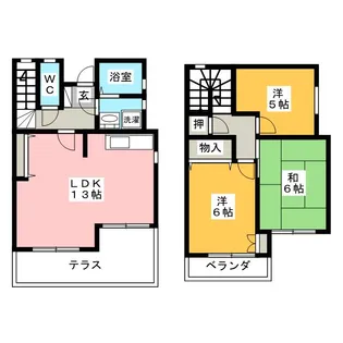岐阜県本巣郡北方町高屋太子2【一戸建】の間取り