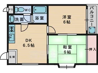 グレイス東香里【4階】の間取り