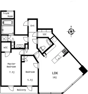 パークコート渋谷ザタワー【11階】の間取り