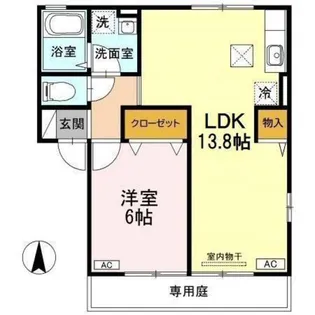 リヴェール【1階】の間取り