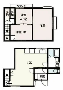 神奈川県厚木市寿町1【一戸建】の間取り