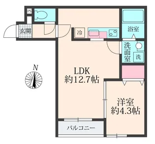 ミリアビタ前原【2階】の間取り