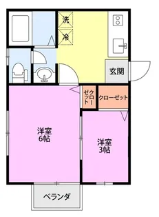 ピジョンB【2階】の間取り