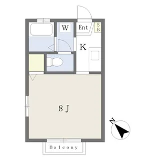 1Kの間取り画像