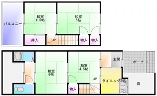 大阪府八尾市福万寺町南1【一戸建】の間取り