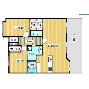 コアマンションフェスティオ久留米【11階】の間取り