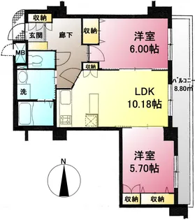 ビューテラス【2階】の間取り