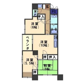 ルミエール増泉南【5階】の間取り
