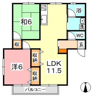 トレンディIII【1階】の間取り